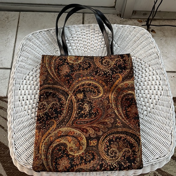 Chico’s paisley tapestry tote bag - Picture 2 of 4